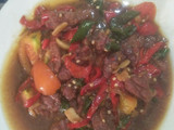 Tumis daging Sapi lada hitam oriental