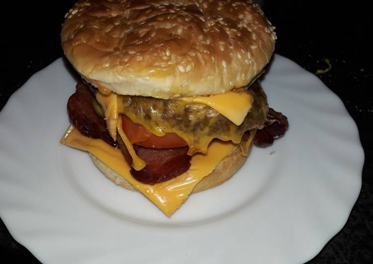 Bacon double cheese burger