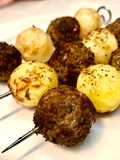 Grilled Kofta and Potato Balls