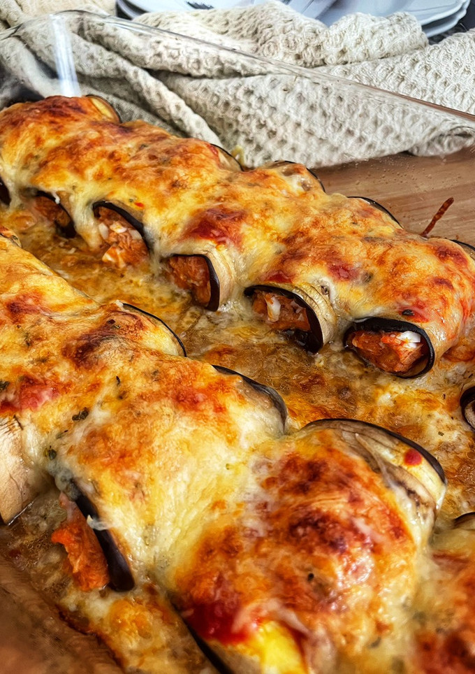 Una foto de Canelones de berenjena