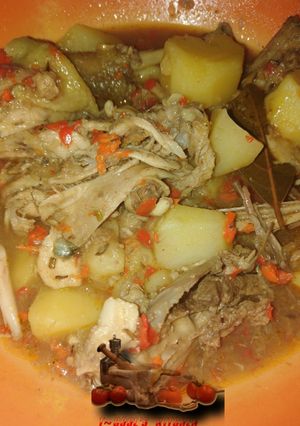 A picture of Agric chicken pp soup.