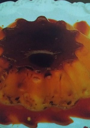 Una foto de Flan en microondas