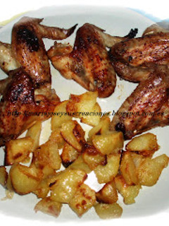 Una foto de Alitas de pollo a la naranja