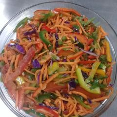 Vegetable salad with a touch of Red cabbages A picture of Vegetable salad with a touch of Red cabbages.