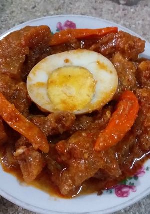Foto resep Sambal goreng krecek pedas