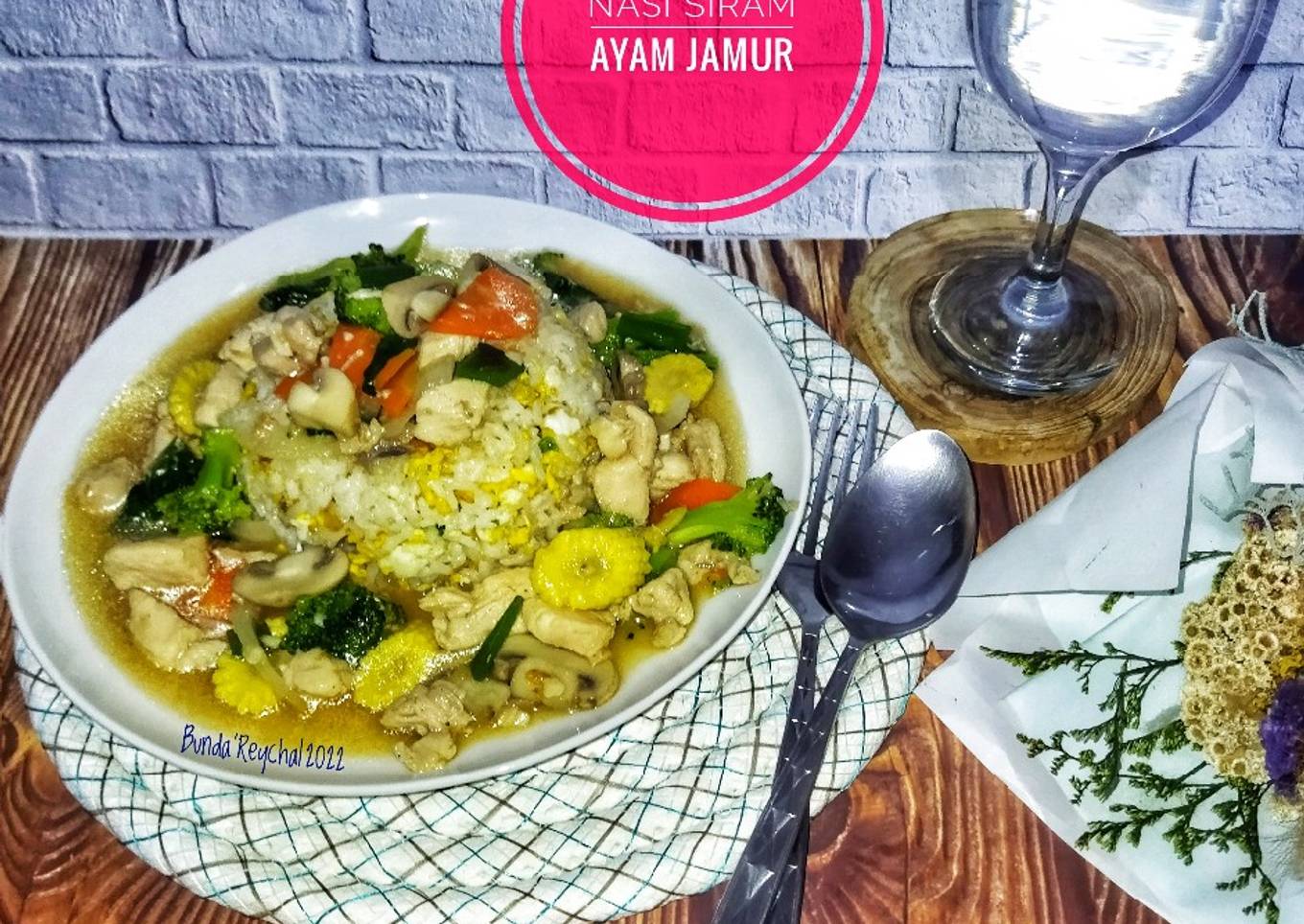 376. 🍛 Nasi Siram Ayam Jamur