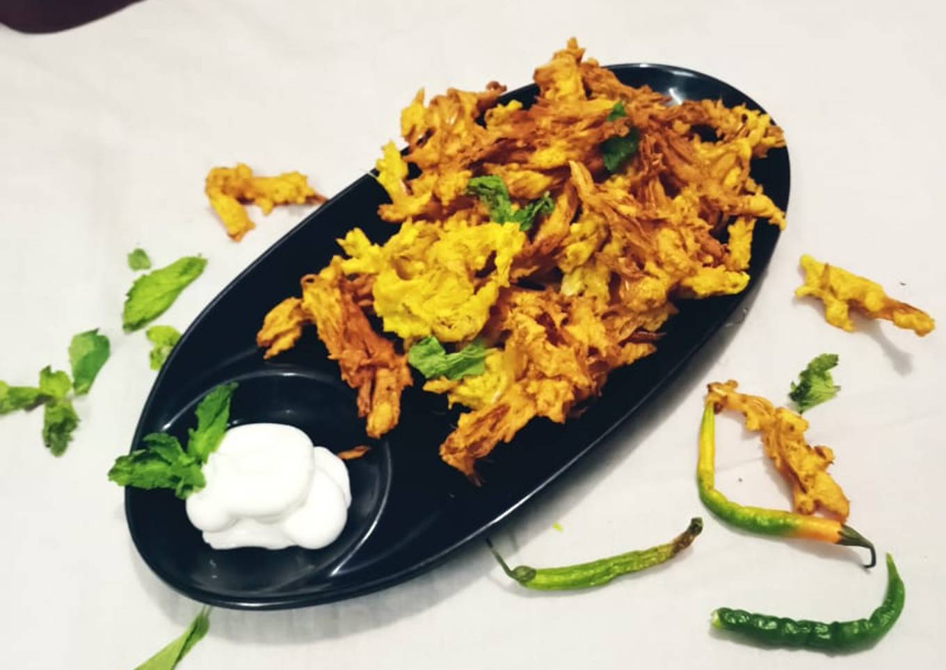 Banana flower fritters