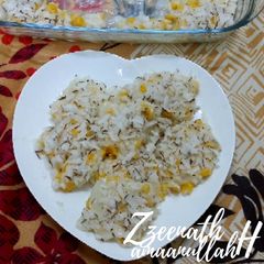 A picture of Coconut Milk and Corn Pudding.