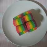 Rainbow rollcake mini