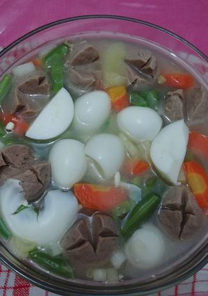 Foto resep Sop Baso Telur Puyuh