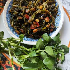 A picture of Watercress and Soya Seeds ki Sabji.