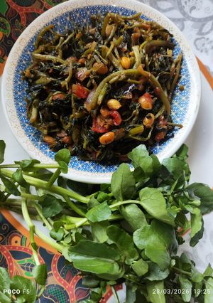 A picture of Watercress and Soya Seeds ki Sabji.
