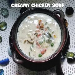 A picture of Creamy chicken soup 🍵.