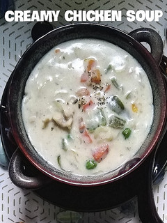 A picture of Creamy chicken soup 🍵.