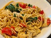 A picture of pasta dinner