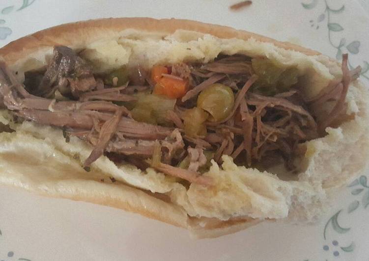 My Daughter love Crock pot Chicago style Italian beef sandwich