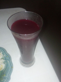 A picture of Beet, pineapple and ginger juice.