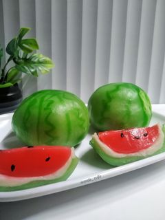 Foto resep Mochi Semangka 🍉🍉