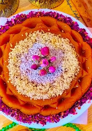 عکسی از دستور حلوا زعفرانی💜