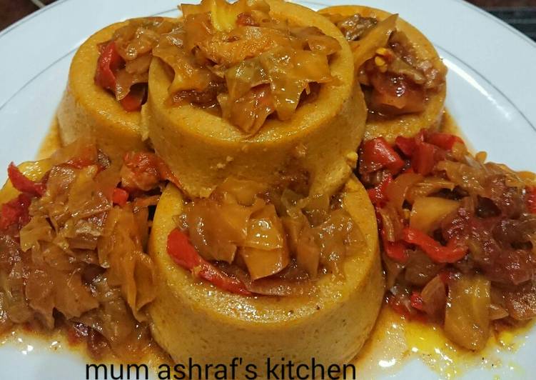 Steps to Prepare Favorite Moi moi wt cabbage sauce