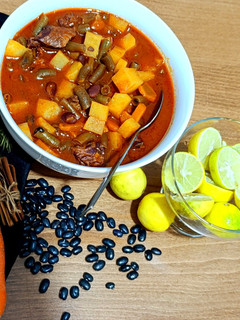 عکسی از دستور خوراک لوبیا سبز و لوبیا سیاه