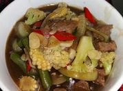 Gambar capcay daging sapi lada hitam