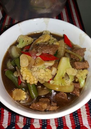Foto resep Capcay sapi lada hitam