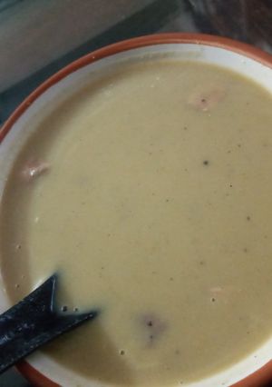A picture of Broccoli mushroom soup.