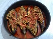 A picture of eggplant ground meat