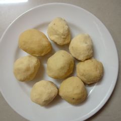 Moong dal ladoo A picture of Moong dal ladoo.