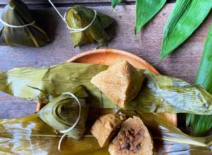 Foto resep Bacang / Bak Chang Isi Ayam Jamur Shiitake (plus step by step cara membungkusnya)