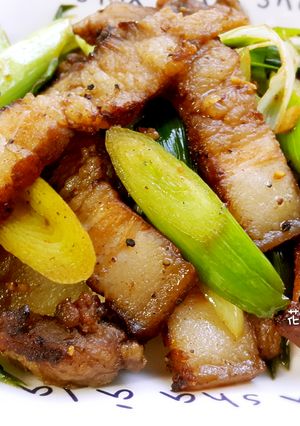 蒜香鹹豬肉 的食譜成品照片