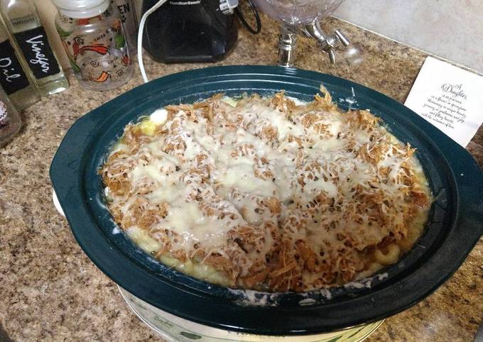 Recipe of Speedy Dad's Famous BBQ Pork Mac n Cheese