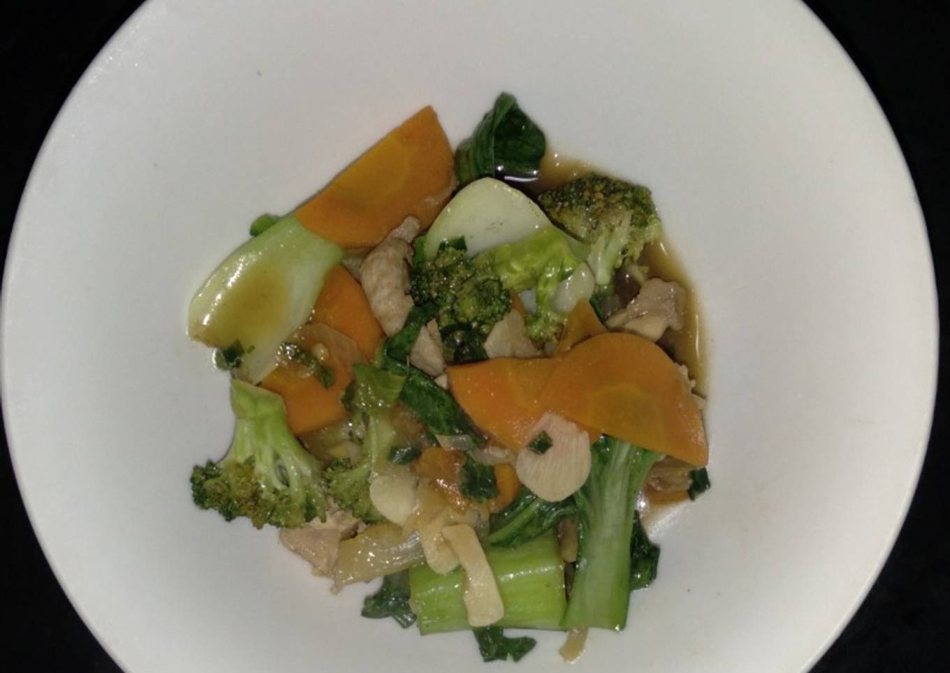 Tumis Ayam Sayur Saus Tiram