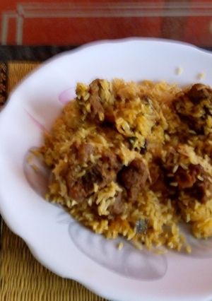 A picture of Yakhani pulao.