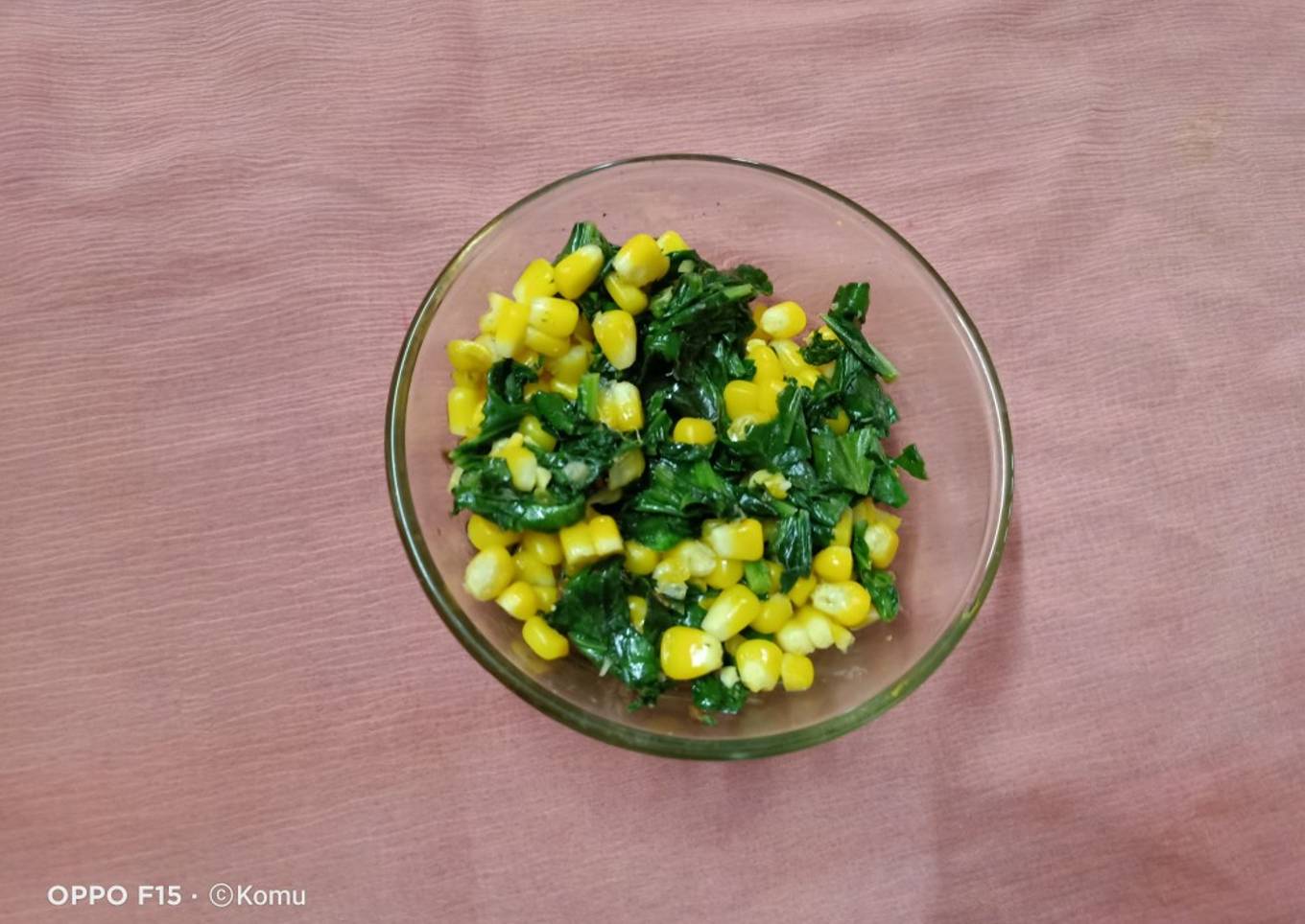Stir fry Corn Spinach