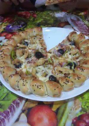 صورة لوصفة بيتزا 🍕 سهلة وسريعة