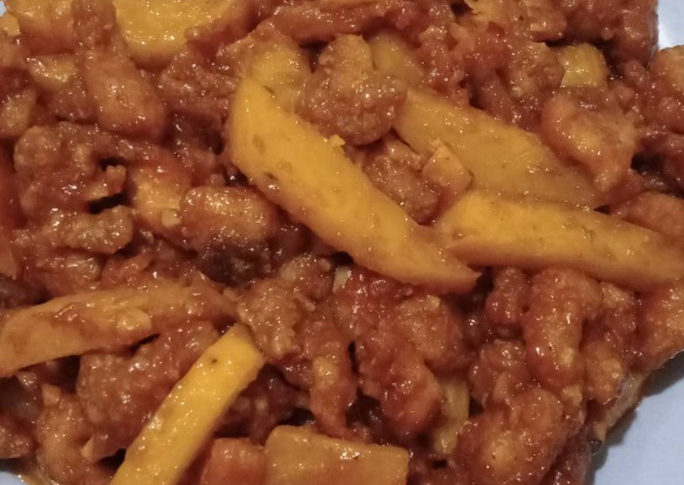 Fried chicken potato saus