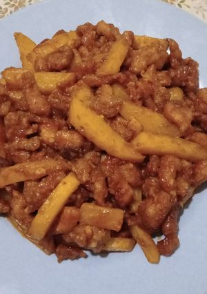 Foto resep Fried chicken potato saus
