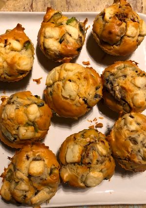 Une photo de Cupcakes salés, ratatouille et feta