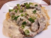 A picture of sauce pork tenderloin