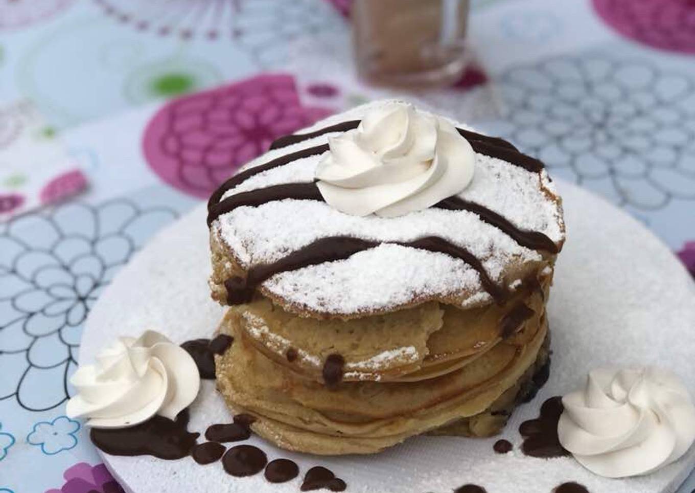 Chocolate stuffed pancake