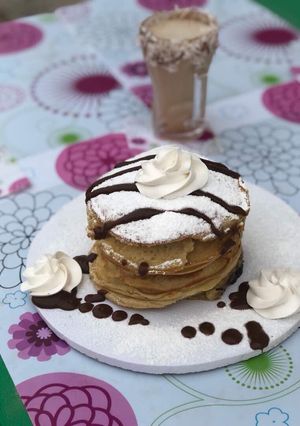 A picture of Chocolate stuffed pancake.