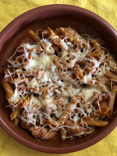 Una foto de Macarrones integrales gratinados