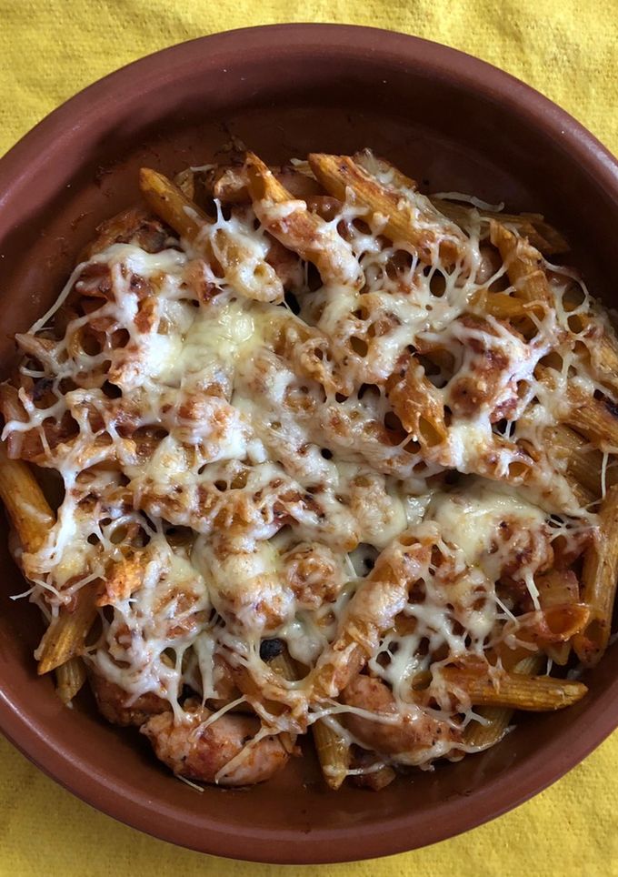 Una foto de Macarrones integrales gratinados