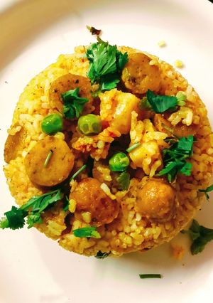 A picture of Gatta pulao.