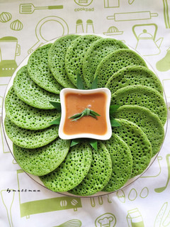 Foto resep 43. Serabi Pandan Kuah Kinca Gula Merah