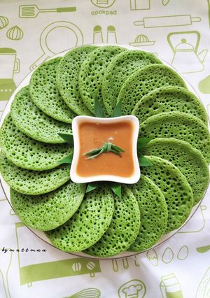 Foto resep 43. Serabi Pandan Kuah Kinca Gula Merah