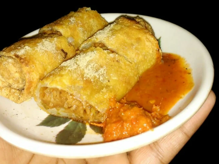 Easy Steps to Make Noodles Spring roll the  Makes Drooling Perfect