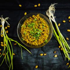 A picture of Lasanya green chana.